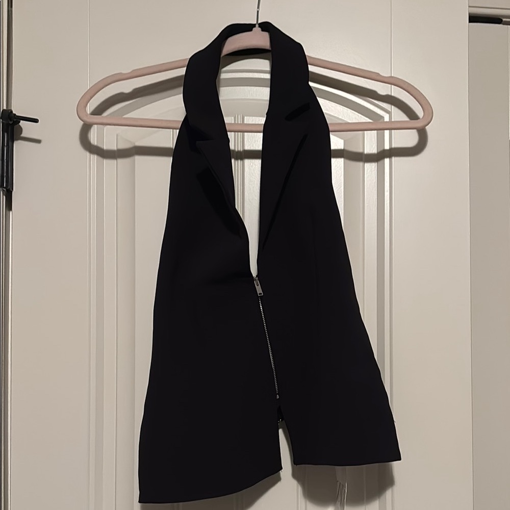 Black Halter Neck Vest